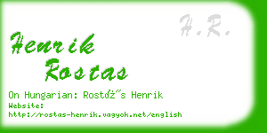 henrik rostas business card